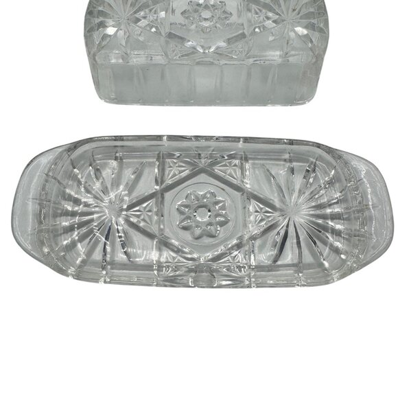 Brillance Cut Glass Star of David Covered Butter Dish - Picture 4 of 5